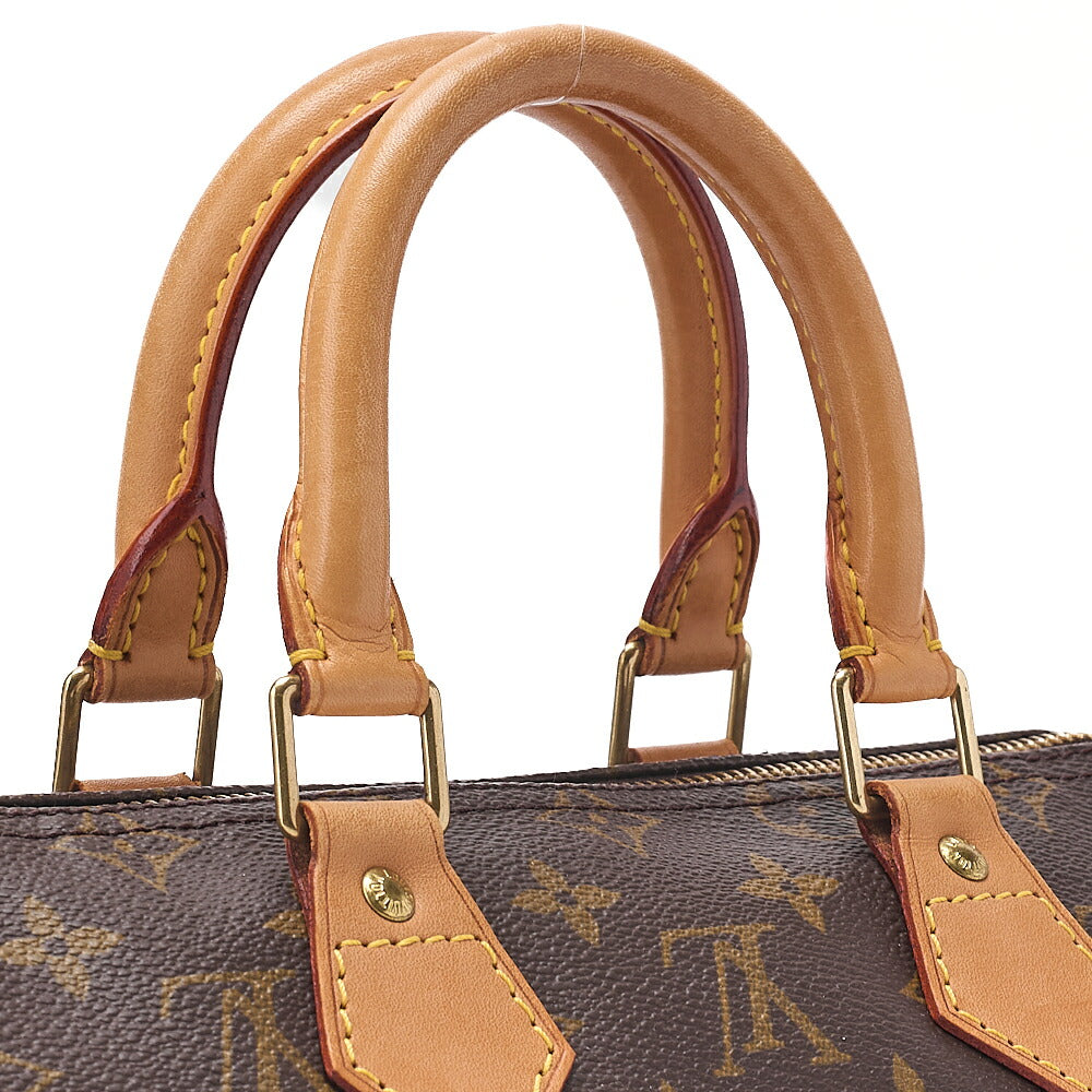 LOUIS VUITTON Louis Vuitton Monogram Speedy 25 Handbag M41528 Brown Gold-Tone Hardware, Pre-Owned