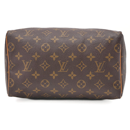 LOUIS VUITTON Louis Vuitton Monogram Speedy 25 Handbag M41528 Brown Gold-Tone Hardware, Pre-Owned