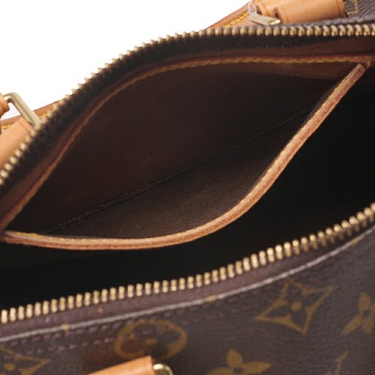 LOUIS VUITTON Louis Vuitton Monogram Speedy 25 Handbag M41528 Brown Gold-Tone Hardware, Pre-Owned