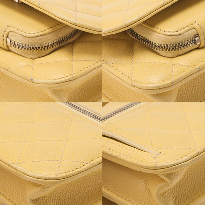 CHANEL Caviar Skin Business Affinity 2-Way Chain Wallet Yellow Gold-Tone Hardware, Pre-Owned