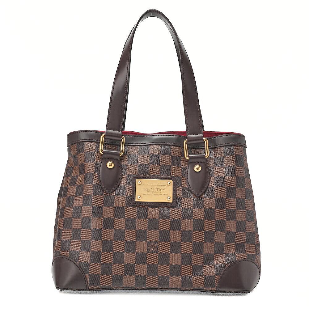 LOUIS VUITTON Louis Vuitton Damier Hampstead PM Tote Bag N51205 Brown Gold-Tone Hardware, Pre-Owned