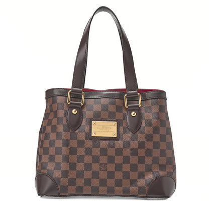 LOUIS VUITTON Louis Vuitton Damier Hampstead PM Tote Bag N51205 Brown Gold-Tone Hardware, Pre-Owned