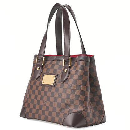 LOUIS VUITTON Louis Vuitton Damier Hampstead PM Tote Bag N51205 Brown Gold-Tone Hardware, Pre-Owned