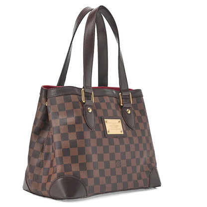 LOUIS VUITTON Louis Vuitton Damier Hampstead PM Tote Bag N51205 Brown Gold-Tone Hardware, Pre-Owned