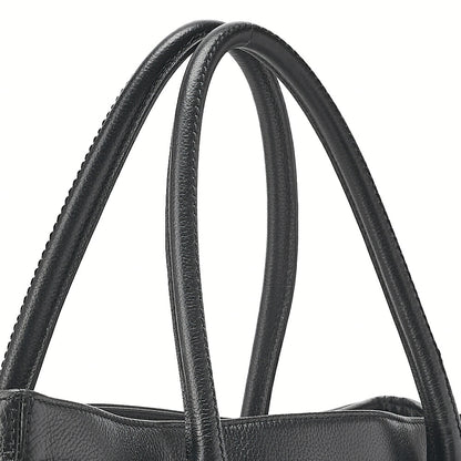 CHANEL Caviar Skin Executive 2.55 Turn Lock Tote Bag Black Silver-Tone Hardware, Pre-Owned