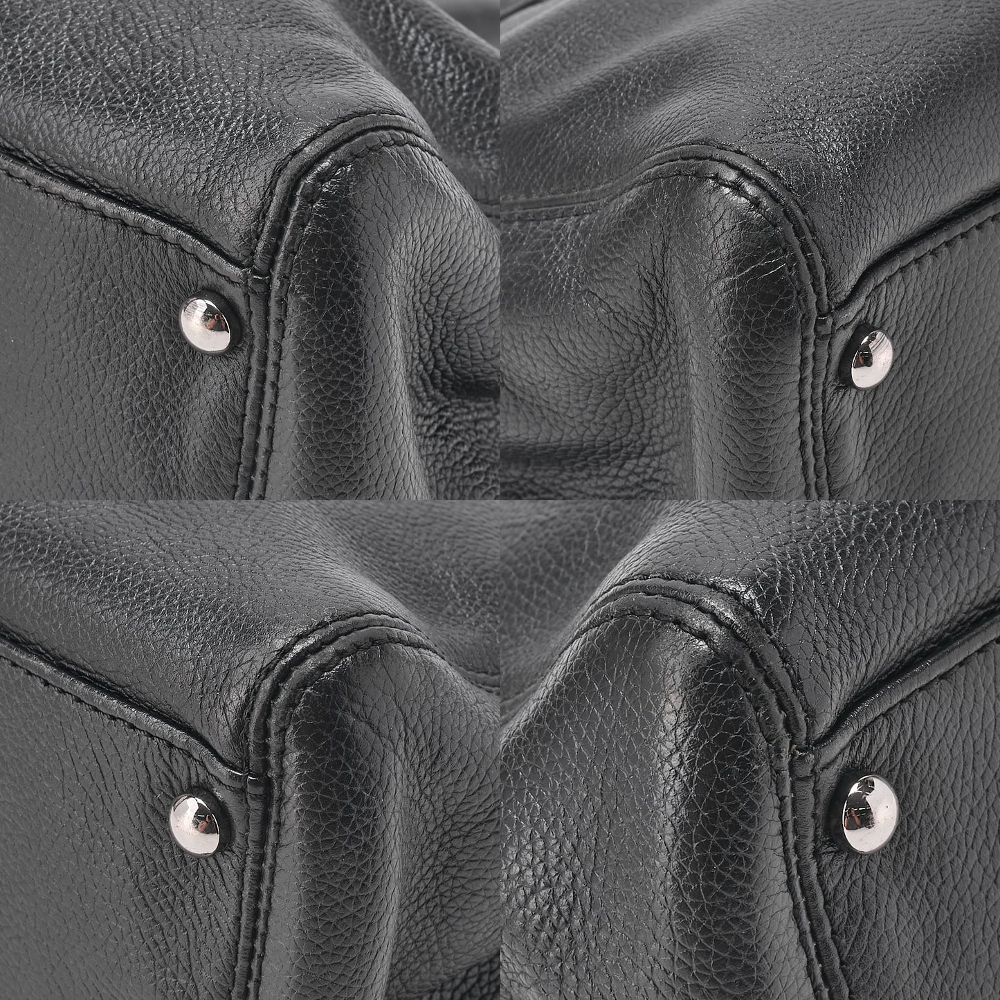 CHANEL Caviar Skin Executive 2.55 Turn Lock Tote Bag Black Silver-Tone Hardware, Pre-Owned