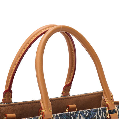 LOUIS VUITTON Louis Vuitton Canvas On The Go Tote Bag MM SINCE 1854 M57396 Navy Gold -Tone Hardware, Pre-Owned