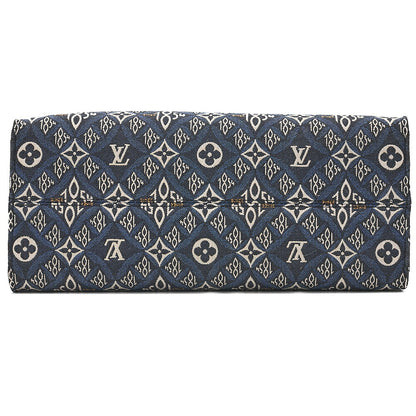 LOUIS VUITTON Louis Vuitton Canvas On The Go Tote Bag MM SINCE 1854 M57396 Navy Gold -Tone Hardware, Pre-Owned
