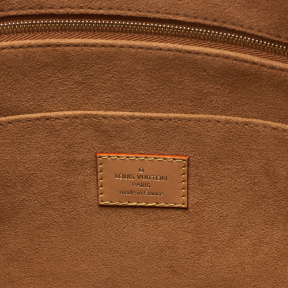 LOUIS VUITTON Louis Vuitton Canvas On The Go Tote Bag MM SINCE 1854 M57396 Navy Gold -Tone Hardware, Pre-Owned