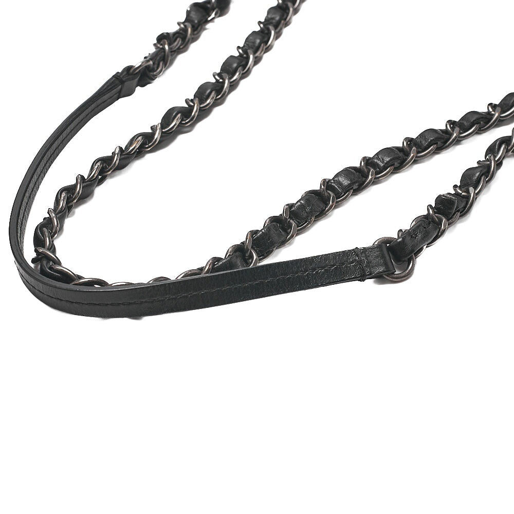 CHANEL Vintage Calf Matelasse Single Flap Chain Shoulder Black Silver-Tone Hardware, Pre-Owned
