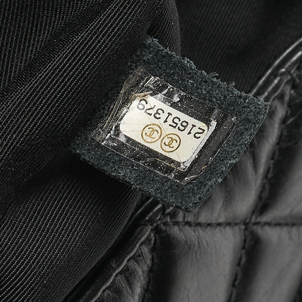 CHANEL Vintage Calf Matelasse Single Flap Chain Shoulder Black Silver-Tone Hardware, Pre-Owned