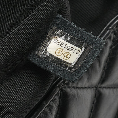CHANEL Vintage Calf Matelasse Single Flap Chain Shoulder Black Silver-Tone Hardware, Pre-Owned