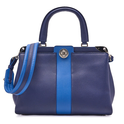 LOUIS VUITTON Louis Vuitton Astrid Calf Leather 2-Way Chain Shoulder M54373 Navy x Blue Silver-Tone Hardware, Pre-Owned