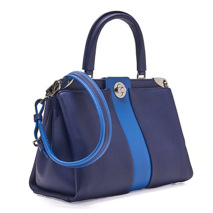 LOUIS VUITTON Louis Vuitton Astrid Calf Leather 2-Way Chain Shoulder M54373 Navy x Blue Silver-Tone Hardware, Pre-Owned