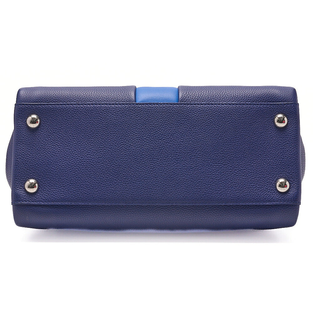 LOUIS VUITTON Louis Vuitton Astrid Calf Leather 2-Way Chain Shoulder M54373 Navy x Blue Silver-Tone Hardware, Pre-Owned