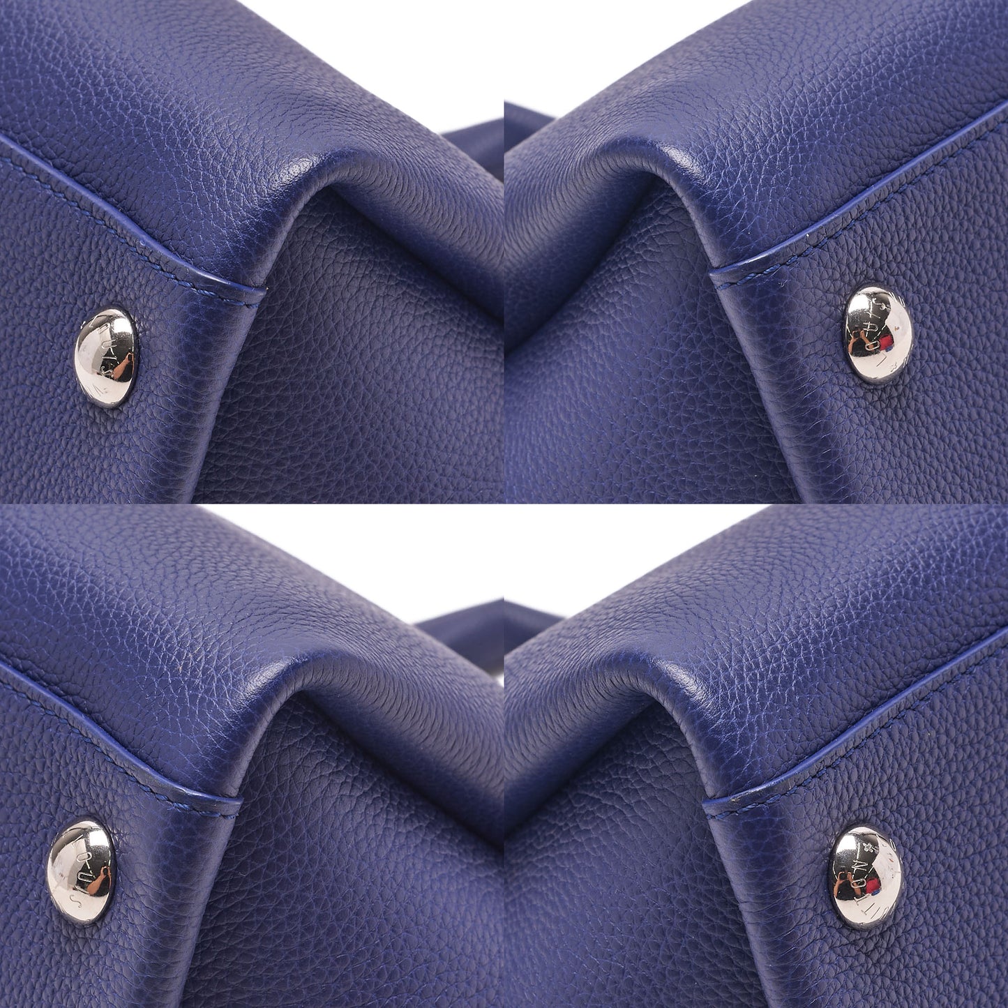 LOUIS VUITTON Louis Vuitton Astrid Calf Leather 2-Way Chain Shoulder M54373 Navy x Blue Silver-Tone Hardware, Pre-Owned