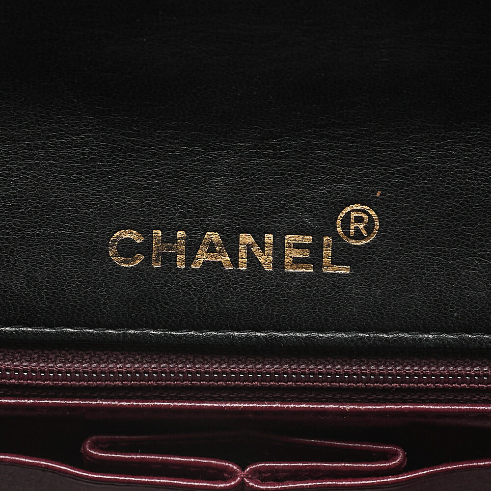 CHANEL Lambskin Matelasse Full Flap Chain Shoulder Black Gold-Tone Hardware, Pre-Owned
