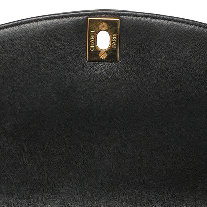 CHANEL Lambskin Matelasse Diana Flap 22CM Chain Shoulder Black Gold -Tone Hardware, Pre-Owned