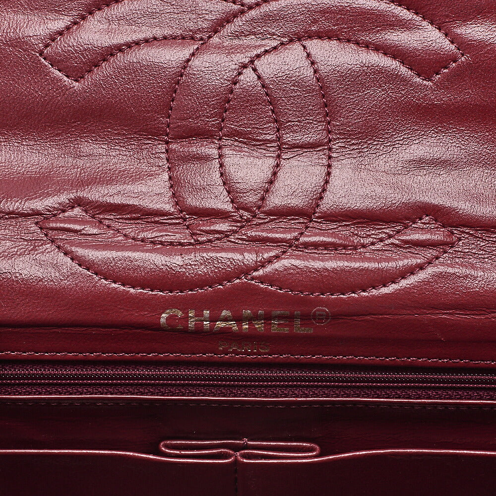 CHANEL Lambskin Matelasse Paris Limited Double Flap Chain Shoulder Bag Black Gold x Silver-Tone Hardware, Pre-Owned