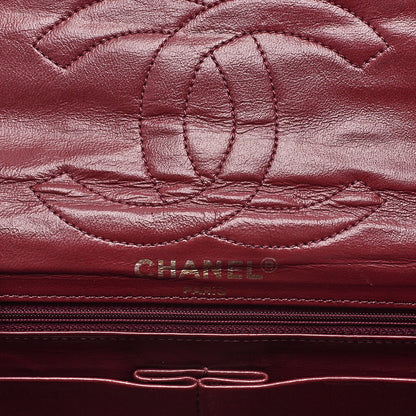 CHANEL Lambskin Matelasse Paris Limited Double Flap Chain Shoulder Bag Black Gold x Silver-Tone Hardware, Pre-Owned