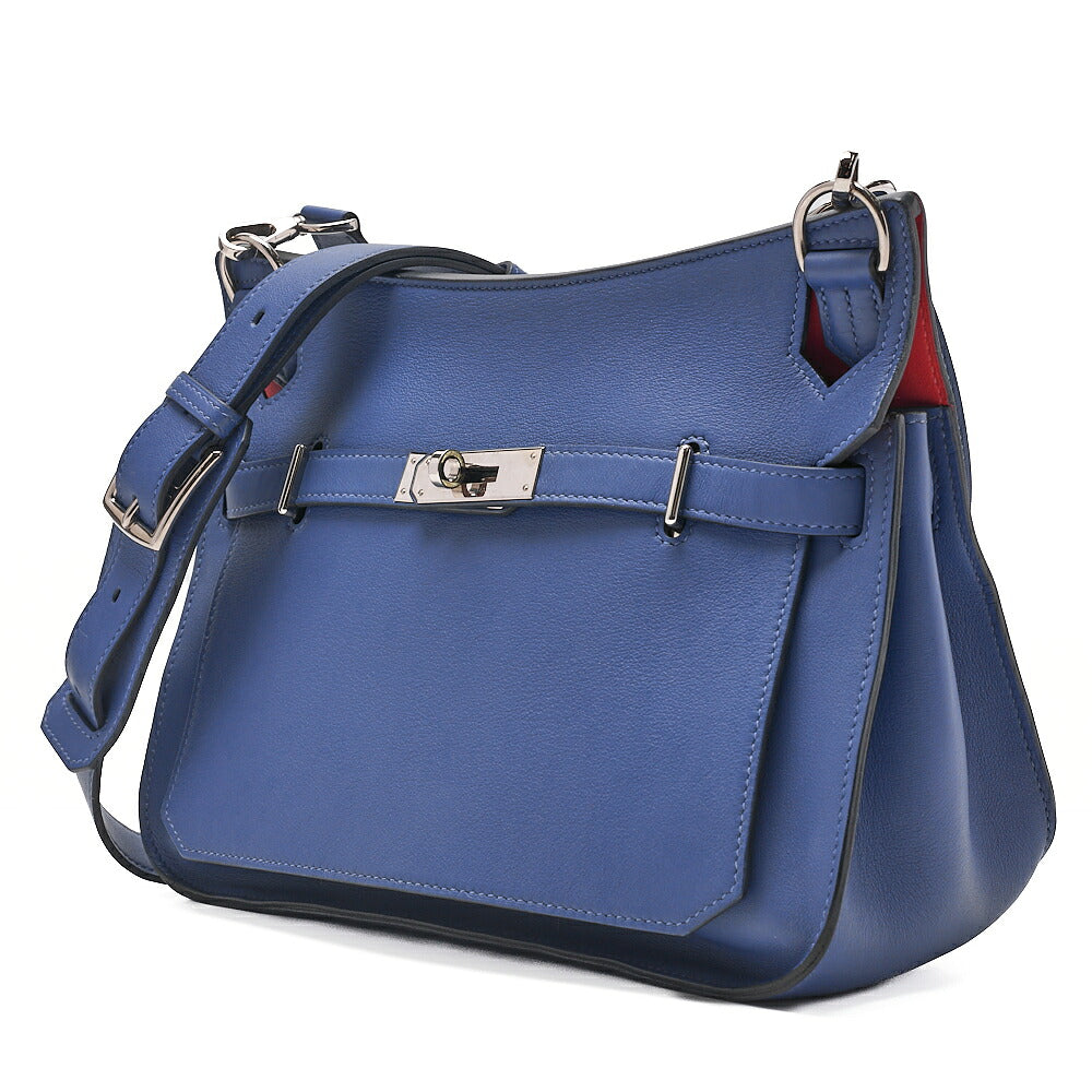 HERMES Hermes Gypsy Earl 28 Verso Swift Blue Agate x Rose Jaipool Silver-Tone Hardware, Pre-Owned