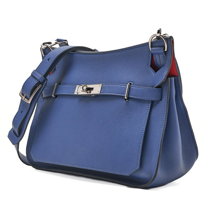 HERMES Hermes Gypsy Earl 28 Verso Swift Blue Agate x Rose Jaipool Silver-Tone Hardware, Pre-Owned