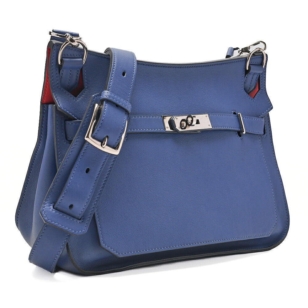 HERMES Hermes Gypsy Earl 28 Verso Swift Blue Agate x Rose Jaipool Silver-Tone Hardware, Pre-Owned