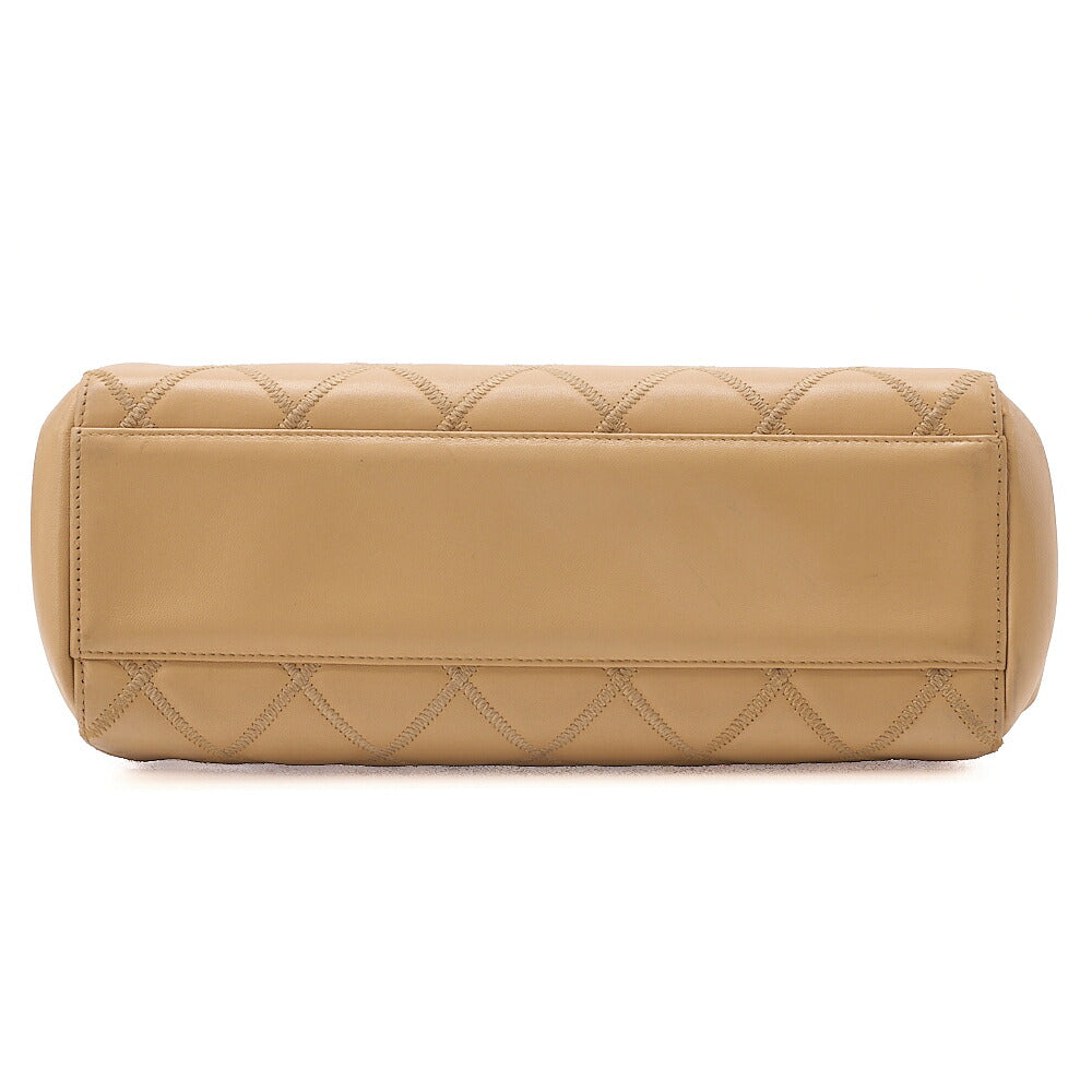 CHANEL Calfskin Matelasse Wild Stitch Coco Mark 2.55 Chain Shoulder Tote Bag Beige Gold-Tone Hardware, Pre-Owned