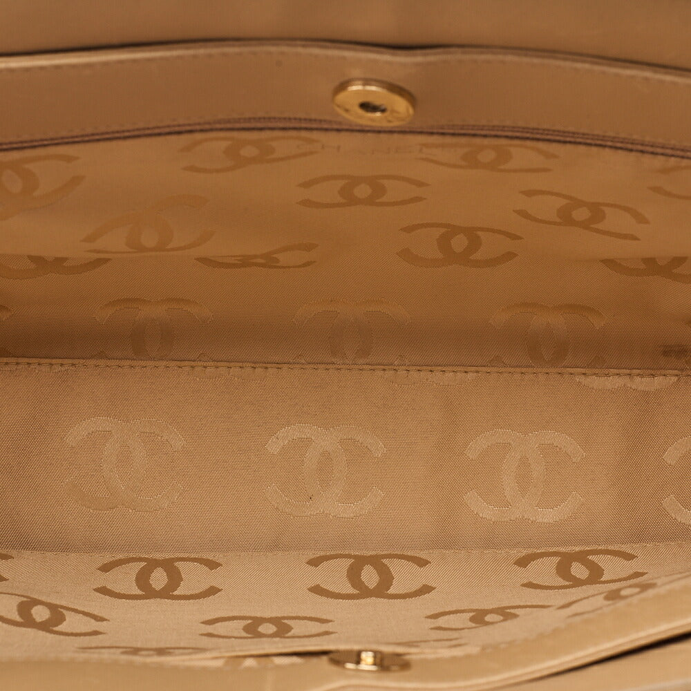 CHANEL Calfskin Matelasse Wild Stitch Coco Mark 2.55 Chain Shoulder Tote Bag Beige Gold-Tone Hardware, Pre-Owned