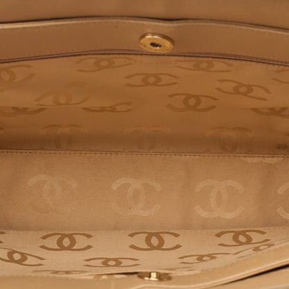 CHANEL Calfskin Matelasse Wild Stitch Coco Mark 2.55 Chain Shoulder Tote Bag Beige Gold-Tone Hardware, Pre-Owned