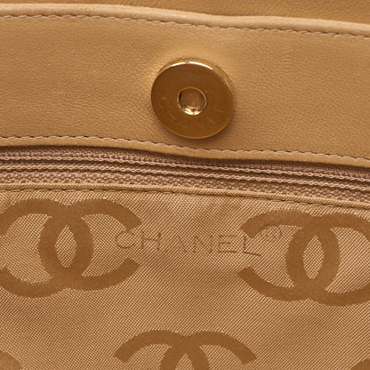 CHANEL Calfskin Matelasse Wild Stitch Coco Mark 2.55 Chain Shoulder Tote Bag Beige Gold-Tone Hardware, Pre-Owned