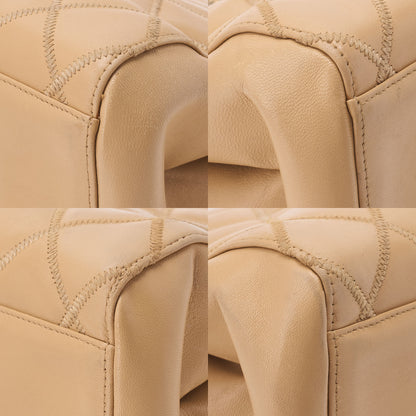 CHANEL Calfskin Matelasse Wild Stitch Coco Mark 2.55 Chain Shoulder Tote Bag Beige Gold-Tone Hardware, Pre-Owned
