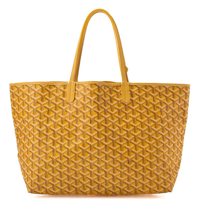 GOYARD Saint Louis PM Tote Bag Coated Canvas Yellow Silver-Tone Hardware, Pre-Owned
