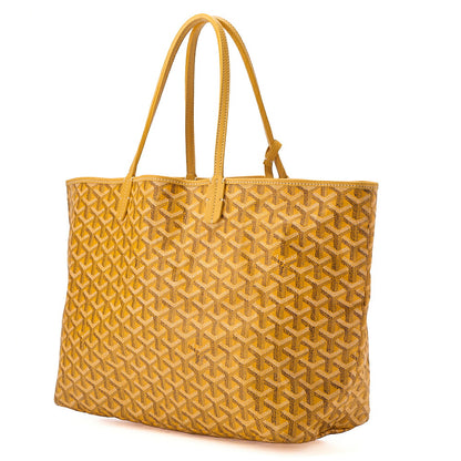GOYARD Saint Louis PM Tote Bag Coated Canvas Yellow Silver-Tone Hardware, Pre-Owned
