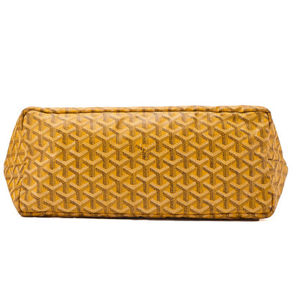 GOYARD Saint Louis PM Tote Bag Coated Canvas Yellow Silver-Tone Hardware, Pre-Owned