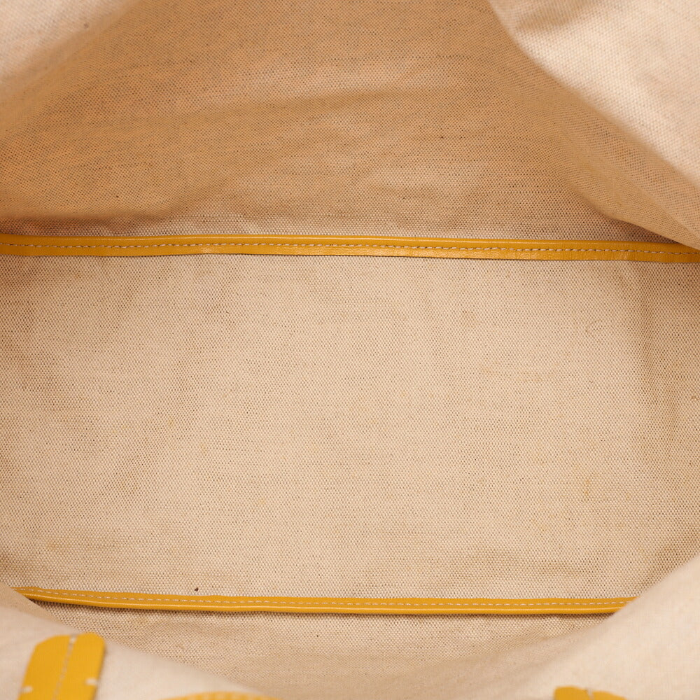 GOYARD Saint Louis PM Tote Bag Coated Canvas Yellow Silver-Tone Hardware, Pre-Owned