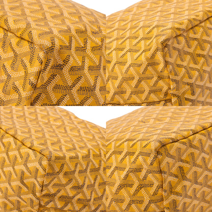 GOYARD Saint Louis PM Tote Bag Coated Canvas Yellow Silver-Tone Hardware, Pre-Owned