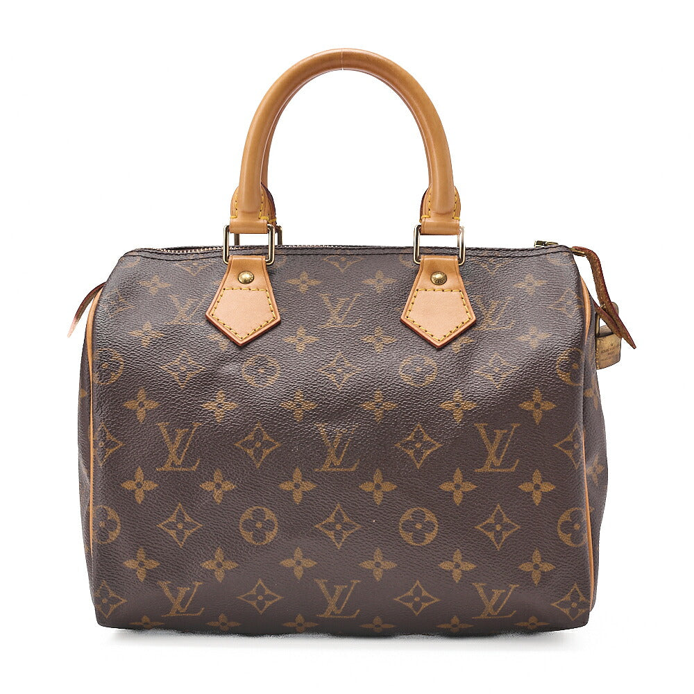 LOUIS VUITTON Louis Vuitton Monogram Speedy 25 Handbag M41528 Brown Gold-Tone Hardware, Pre-Owned