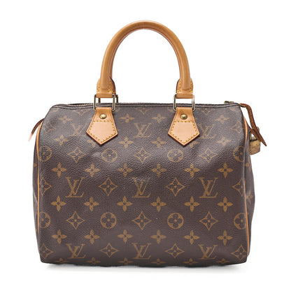 LOUIS VUITTON Louis Vuitton Monogram Speedy 25 Handbag M41528 Brown Gold-Tone Hardware, Pre-Owned