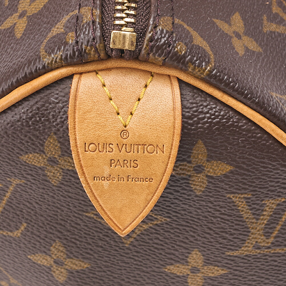 LOUIS VUITTON Louis Vuitton Monogram Speedy 25 Handbag M41528 Brown Gold-Tone Hardware, Pre-Owned