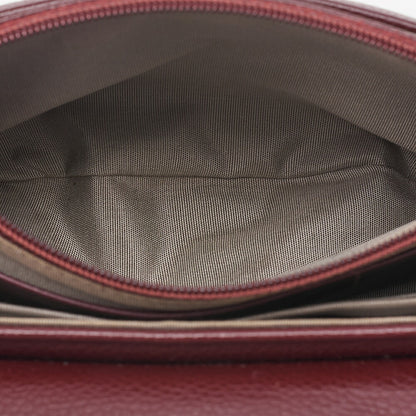 CHANEL Chanel Caviar Skin Coco Mark Half Moon Chain Wallet Bordeaux Silver-Tone Hardware, Pre-Owned