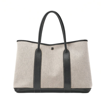 Hermes Hermes Garden Party PM Handbag Toal Officer Optical H Black x White Silver-Tone Hardware, Pre-Owned
