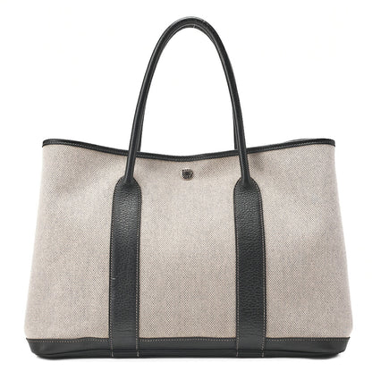 Hermes Hermes Garden Party PM Handbag Toal Officer Optical H Black x White Silver-Tone Hardware, Pre-Owned