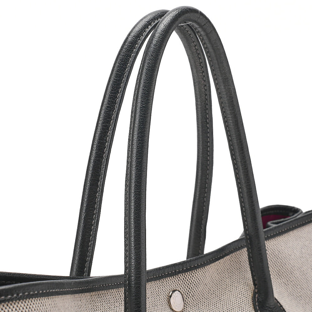 Hermes Hermes Garden Party PM Handbag Toal Officer Optical H Black x White Silver-Tone Hardware, Pre-Owned