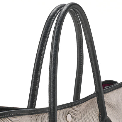 Hermes Hermes Garden Party PM Handbag Toal Officer Optical H Black x White Silver-Tone Hardware, Pre-Owned