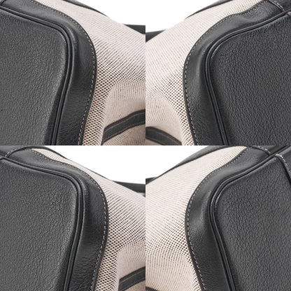 Hermes Hermes Garden Party PM Handbag Toal Officer Optical H Black x White Silver-Tone Hardware, Pre-Owned
