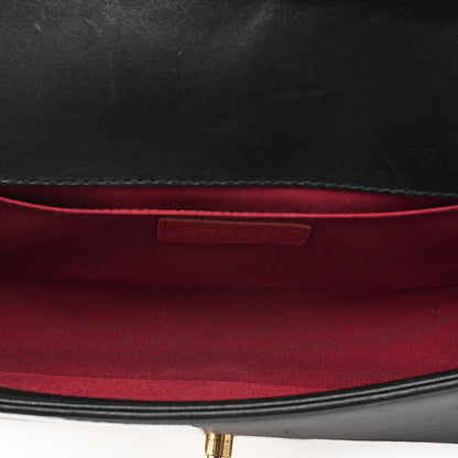CHANEL Lambskin Matelasse Boy Chanel 25 Chain Shoulder Red x Black Gold-Tone Hardware, Pre-Owned