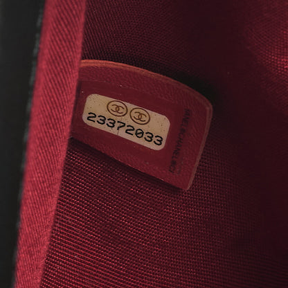 CHANEL Lambskin Matelasse Boy Chanel 25 Chain Shoulder Red x Black Gold-Tone Hardware, Pre-Owned