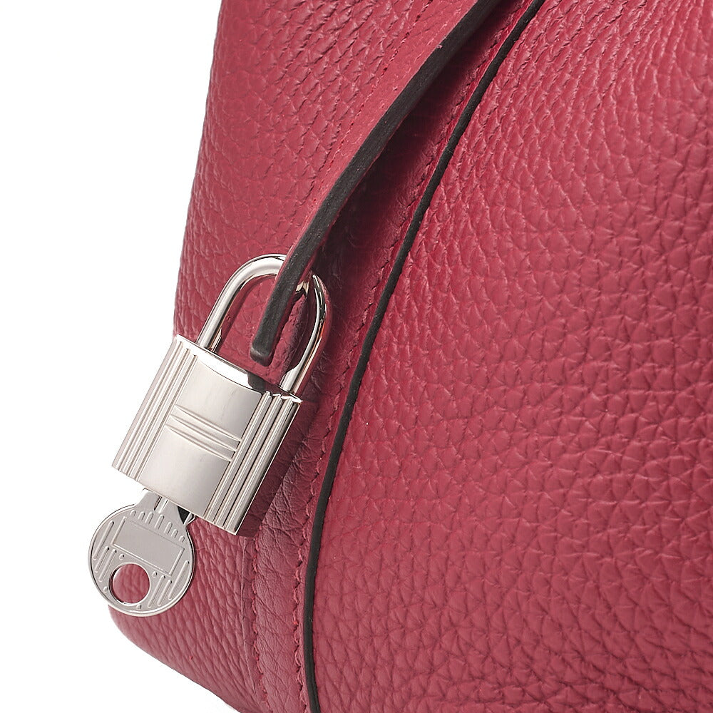 Hermes Hermes Picotin Lock PM Taurillon Clemence Handbag Rouge Cassek Silver-Tone Hardware, Pre-Owned