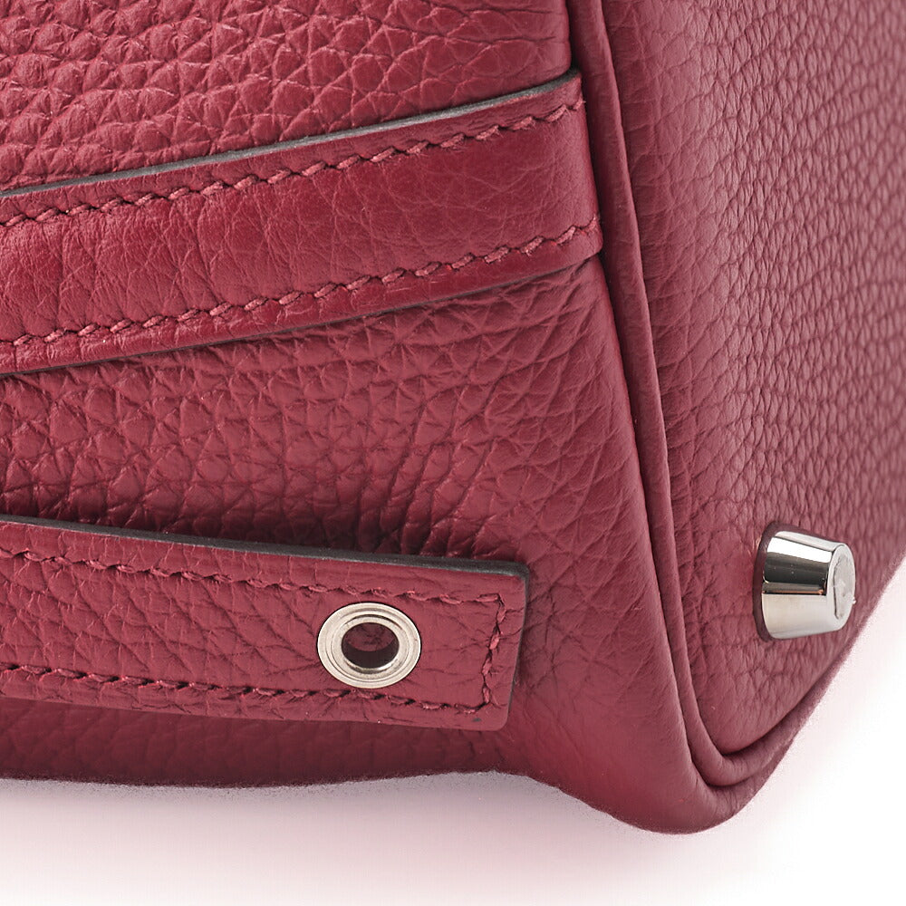 Hermes Hermes Picotin Lock PM Taurillon Clemence Handbag Rouge Cassek Silver-Tone Hardware, Pre-Owned